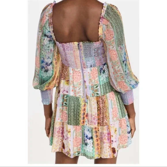 Alice + Olivia Multicolor Patchwork Dress - Picture 3 of 6